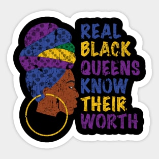 Real Black Queens Know Their Worth Sticker